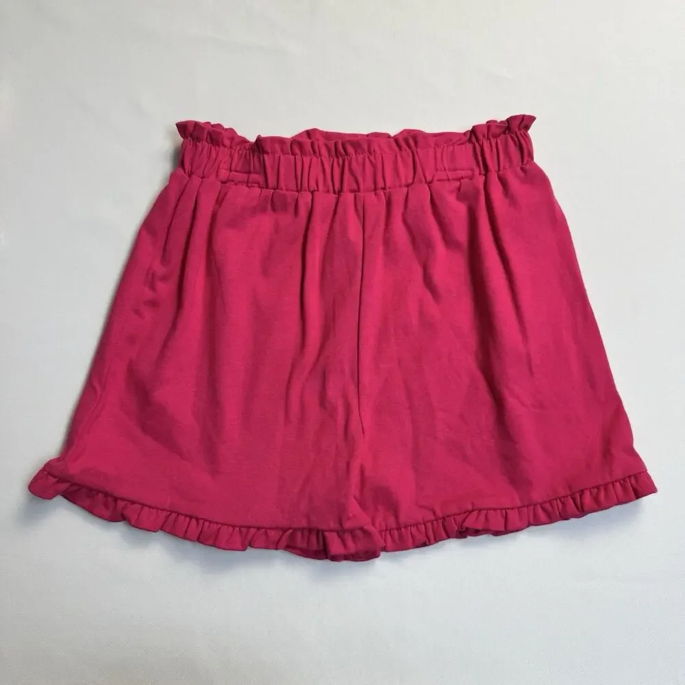Rare Editions Floral Printed Knit Top and Solid Shorts Set Girls Size 6X